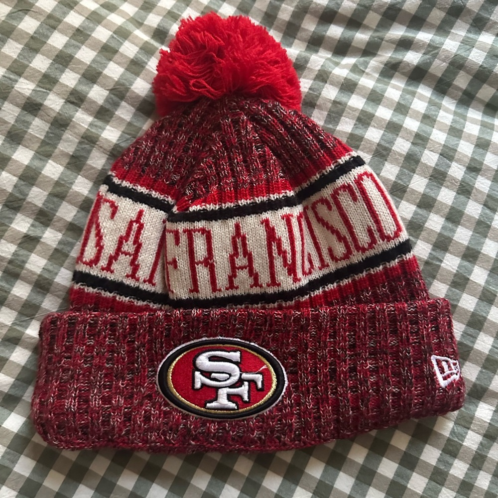 San Francisco 49ers Pom Beanie - Red